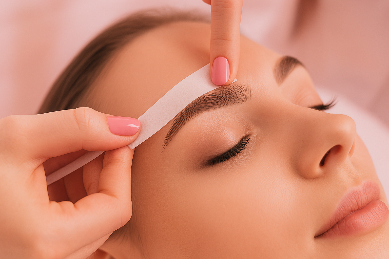 Eyebrow shaping example